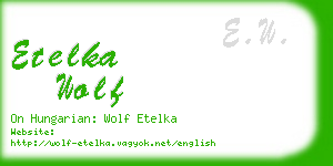 etelka wolf business card